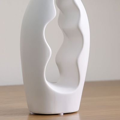 Florence Ceramic Abstract Angular Cavity Vase 13X7X27Cm