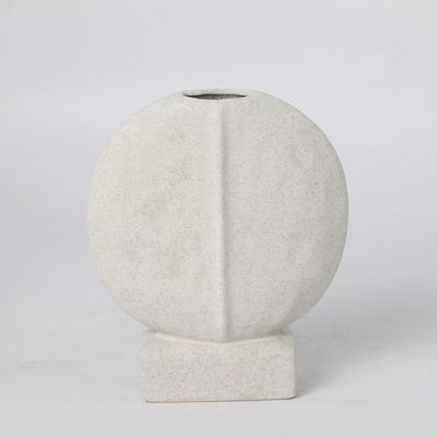 Florence Ceramic Half Lunar Disc Vase 19.5X6.5X23Cm