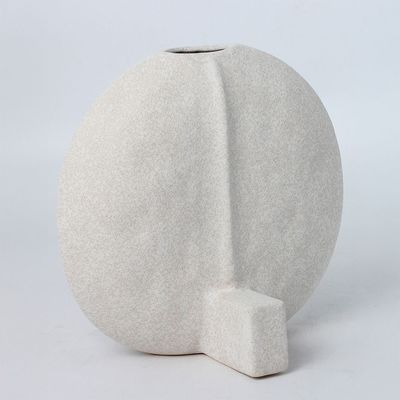 Florence Ceramic Half Lunar Disc Vase 30X16.5X28Cm