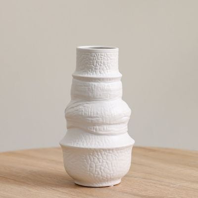 Florence Ceramic Rope Swaddled Vase Tall 15X15X27.5Cm