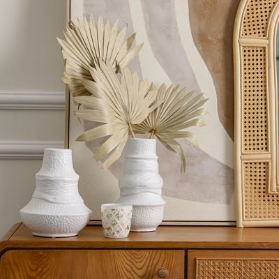 Florence Ceramic Rope Swaddled Vase Tall 15X15X27.5Cm
