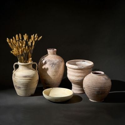 Venice Ceramic 2D Tactile Classic Vase Bg 26.5X26.5X39.5Cm