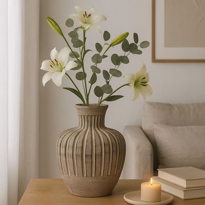 Euphoria Terracota Amphora Vase Antique Brown 27.3X27.3X30Cm