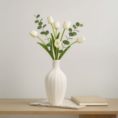 Euphoria Terracota Dashing Modern Pitcher Vase White 15.5X15.5X35Cm Euphoria Terracota Dashing Modern Pitcher Vase White 15.5X15.5X35Cm