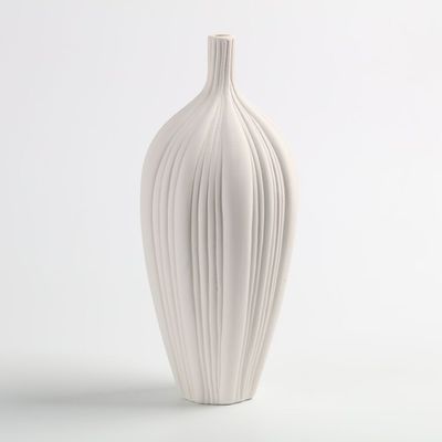 Euphoria Terracota Dashing Modern Pitcher Vase White 15.5X15.5X35Cm