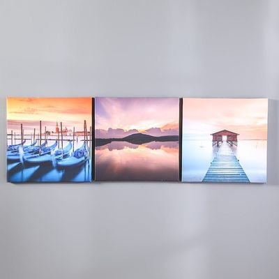 Lorena Scenery Stretched Canvas Set of 3 -40x40X1.8cm