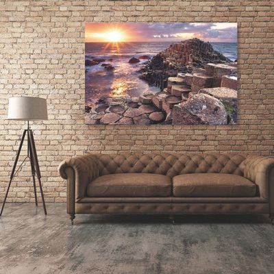 Diana Beautiful Sunrise Tempered Glass Wall Art Multi 120X80X0.4CM S32313