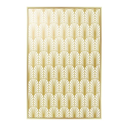 Kellan Wheat Abstract Wall Art Brushed Gold Foil