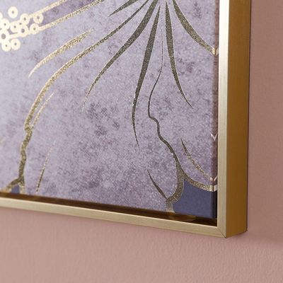 Kellan Hibiscus Wall Art Natural/
 
  Silver/Brushed Gold
 
  80X120 cm Foil