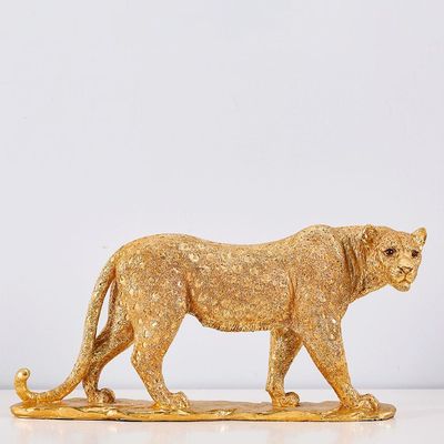 Lori Standing Leopard Figurine Gold 45x12x23cm
