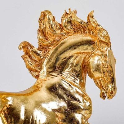 Lori Single Horse Figurine Gold 45x14x36.3cm