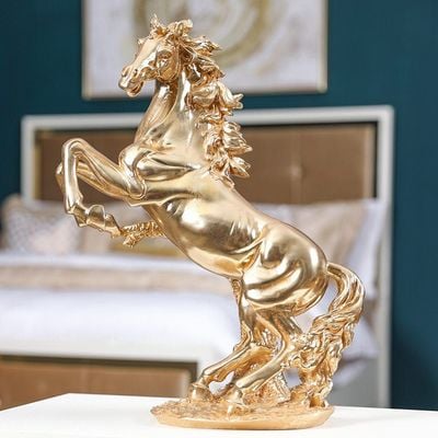 Lori Running Horse Figurine Gold 47x22x57cm