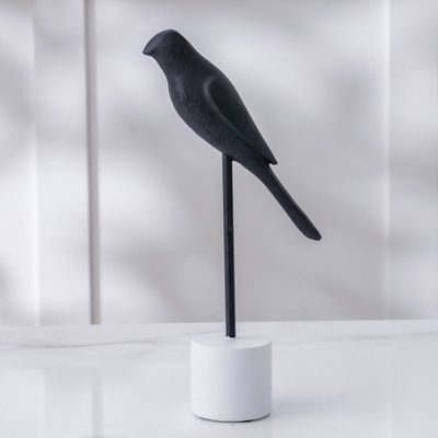 Celesta Wooden Bird Tabletop Black 16X7X31.5Cm 