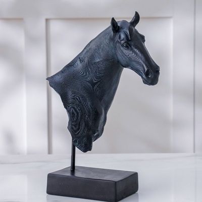 Celesta Horse Tabletop Black 24X11X35.5Cm 