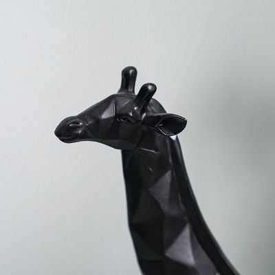 Savanna Giraffe Figurine - Black - 19x8.6x40 cm 