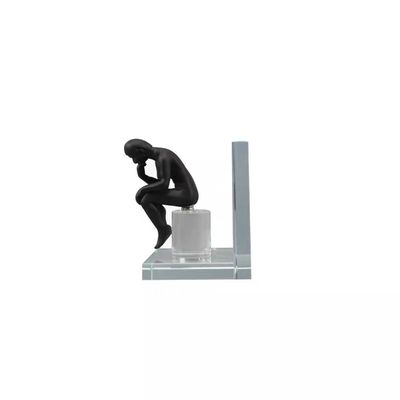 Percy Glass Book End Black/White 23.5x10x15Cm 