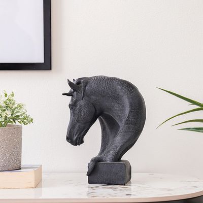 Serengeti Horse Table Decor Black 23X12X37Cm 