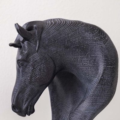 Serengeti Horse Table Decor Black 23X12X37Cm 