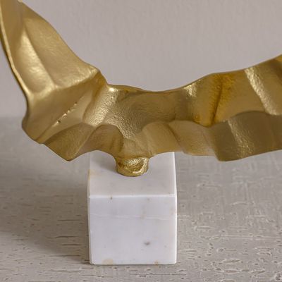 SS25 Stark Metal Leaf Sculpture 37X8X36Cm