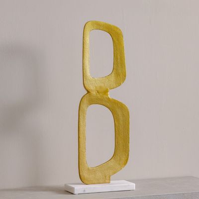 SS25 Stark Metal Leaf Sculpture 37X8X36Cm