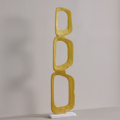 SS25 Stark Metal Leaf Sculpture 37X8X36Cm