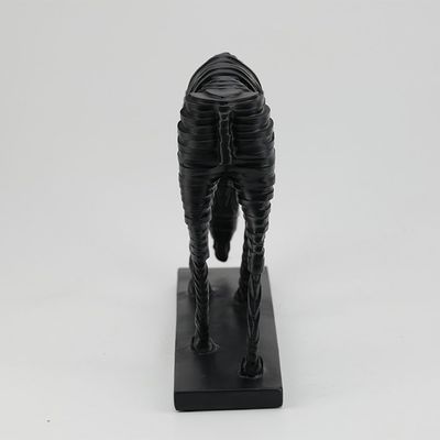 Florence Polyresin Anstract Eating Horse Black 32X8.5X24Cm