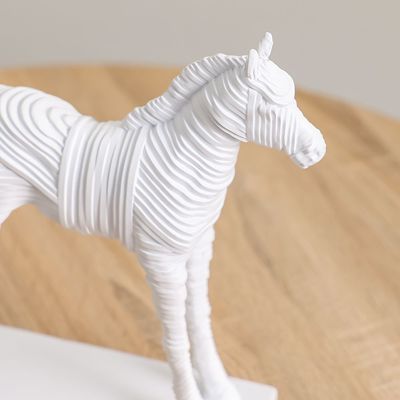 Florence Ceramic Anstract Standing Horse White 31X8X32Cm