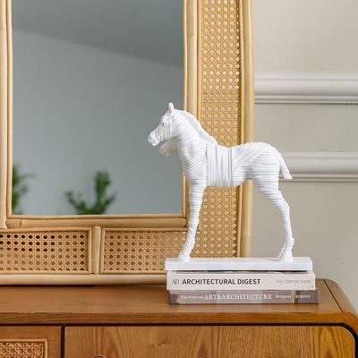 Florence Ceramic Anstract Standing Horse White 31X8X32Cm