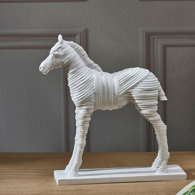Florence Ceramic Anstract Standing Horse White 31X8X32Cm