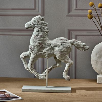 Venice Polyresin Galloping Horse 35.6X7.6X36.8Cm