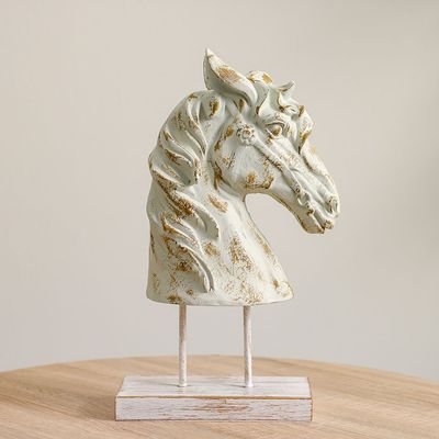 Venice Polyresin Horse Bust Figurine 25X13X48Cm