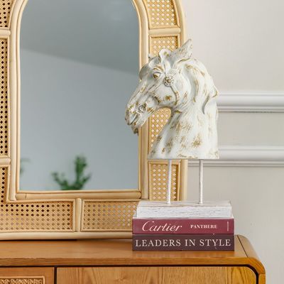 Venice Polyresin Horse Bust Figurine 25X13X48Cm
