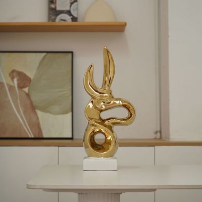 Liana Stoneware Abstract Infinity Wht 16X12X40Cm