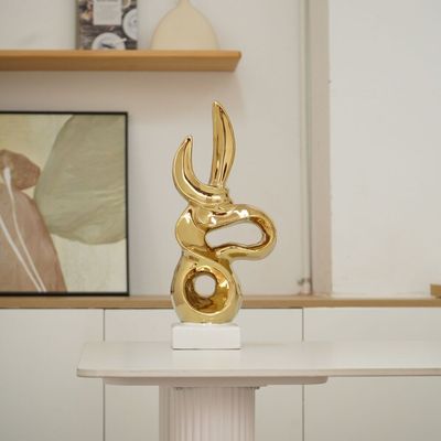 Liana Stoneware Abstract Infinity Wht 16X12X40Cm