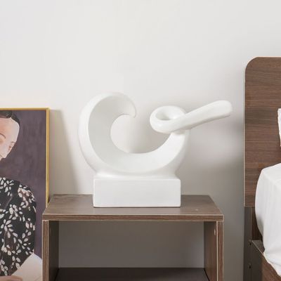 Liana Stoneware Abstract C Wht 40X19X30Cm 