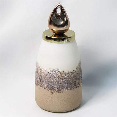 Dalia Metal Marble Disc Destiny Jar 10x10x21 CM