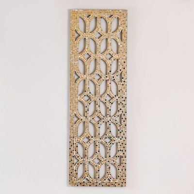 Mosaic Panel Wall Art Gold