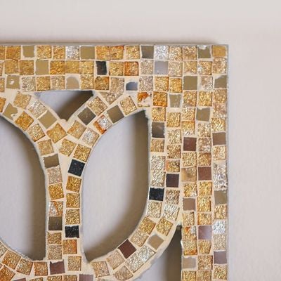 Mosaic Panel Wall Art Gold