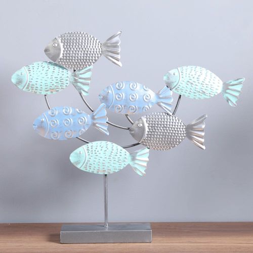 Alayna Fish Art Table Top Decoration Multi 54.6X8.3X49.5CM