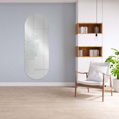 Petite Cylindrical Frameles Mirror Plain 65X175CM