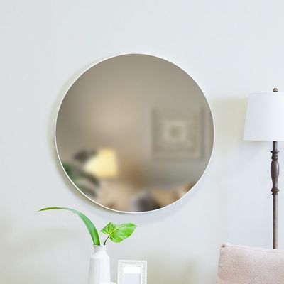 Petite Round Frame Mirror Matt White