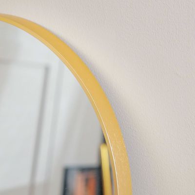 Petite Runway Oval Frame Mirror - Brushed Gold