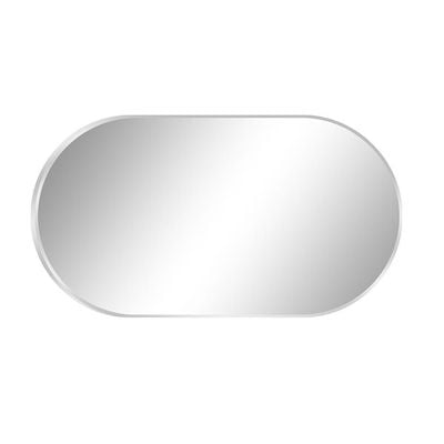 Petite Runway Circle Frame Mirror Brushed Silver