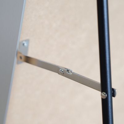 Petite Standing Frame Mirror Brushed Silver