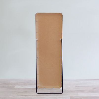 Petite Standing Frame Mirror Brushed Silver