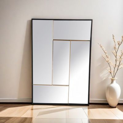 Mirage Metal Mirror Black/Gold 61X5X91.5Cm