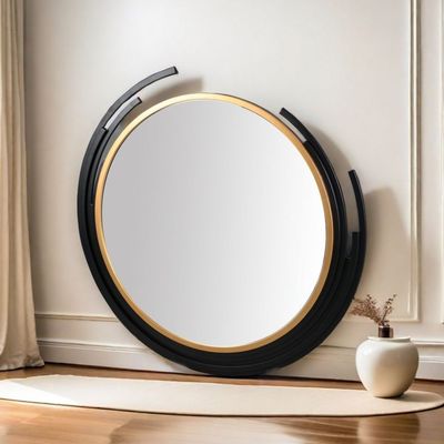 Mirage Metal Mirror Black/Gold 100X4X100Cm