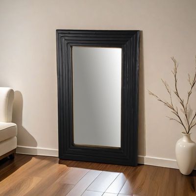 Mirage Wood Mirror Black 77X6X123Cm