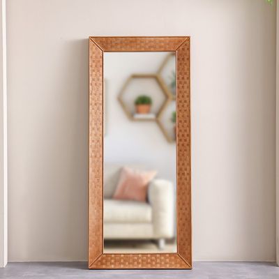 AW24 Amber Tall Wood Mirror 81X6X182 Cm