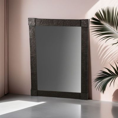 Mirage Metal Rustic Textured Mirror 92x11x123cm